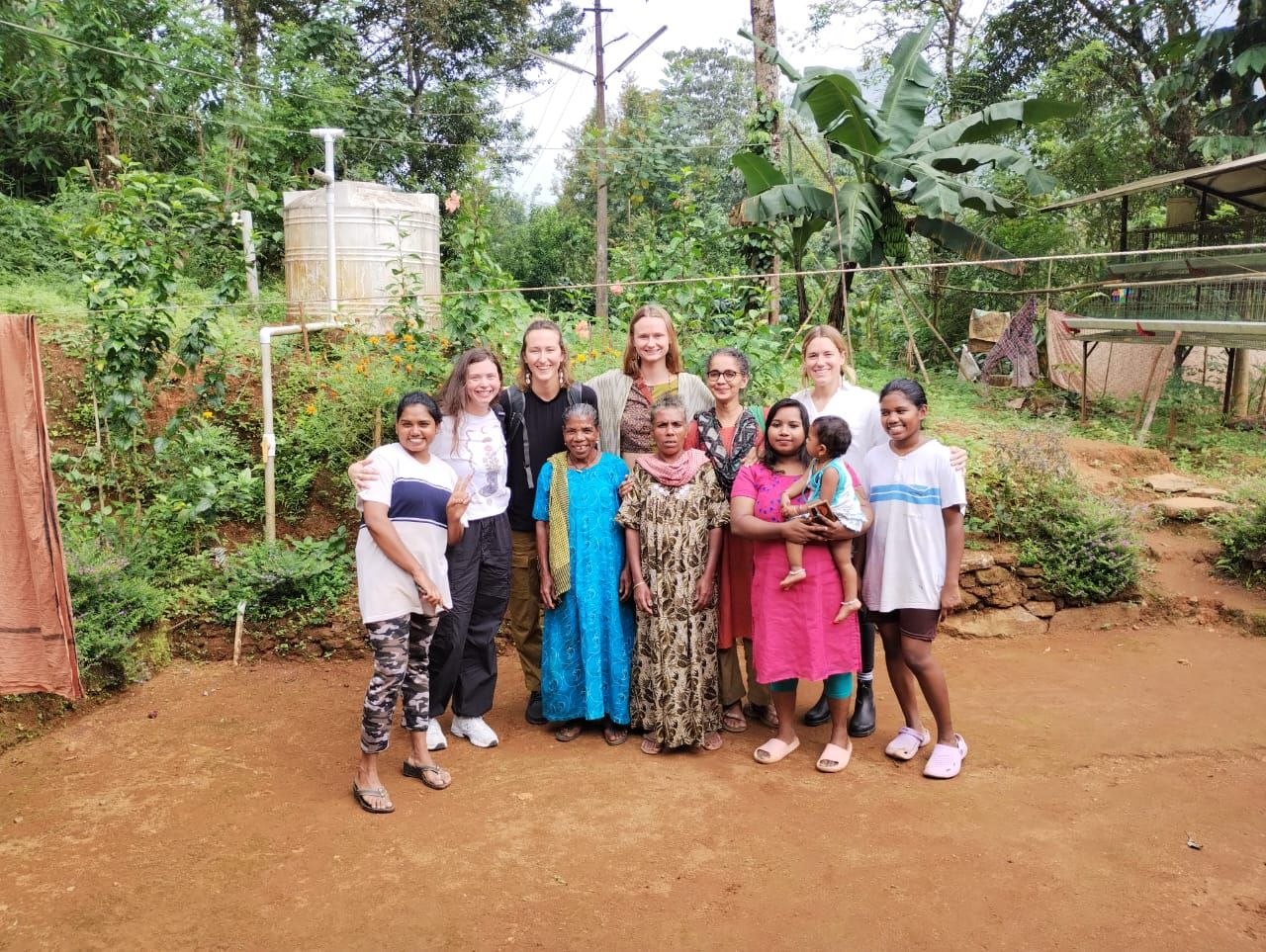 Kelli and her training cohort with local practitioners in India